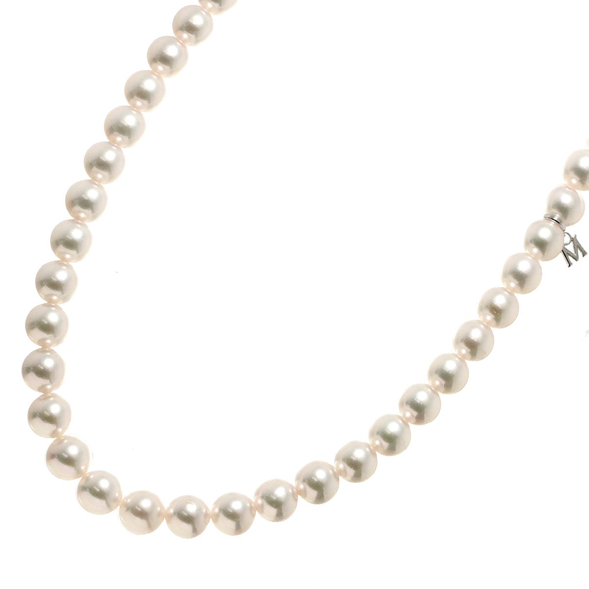 MIKIMOTO アコヤ真珠 7.9-7.5mm ネックレス 42cm SV シルバー パール Akoya Pearl Necklace ミキモト 90306910