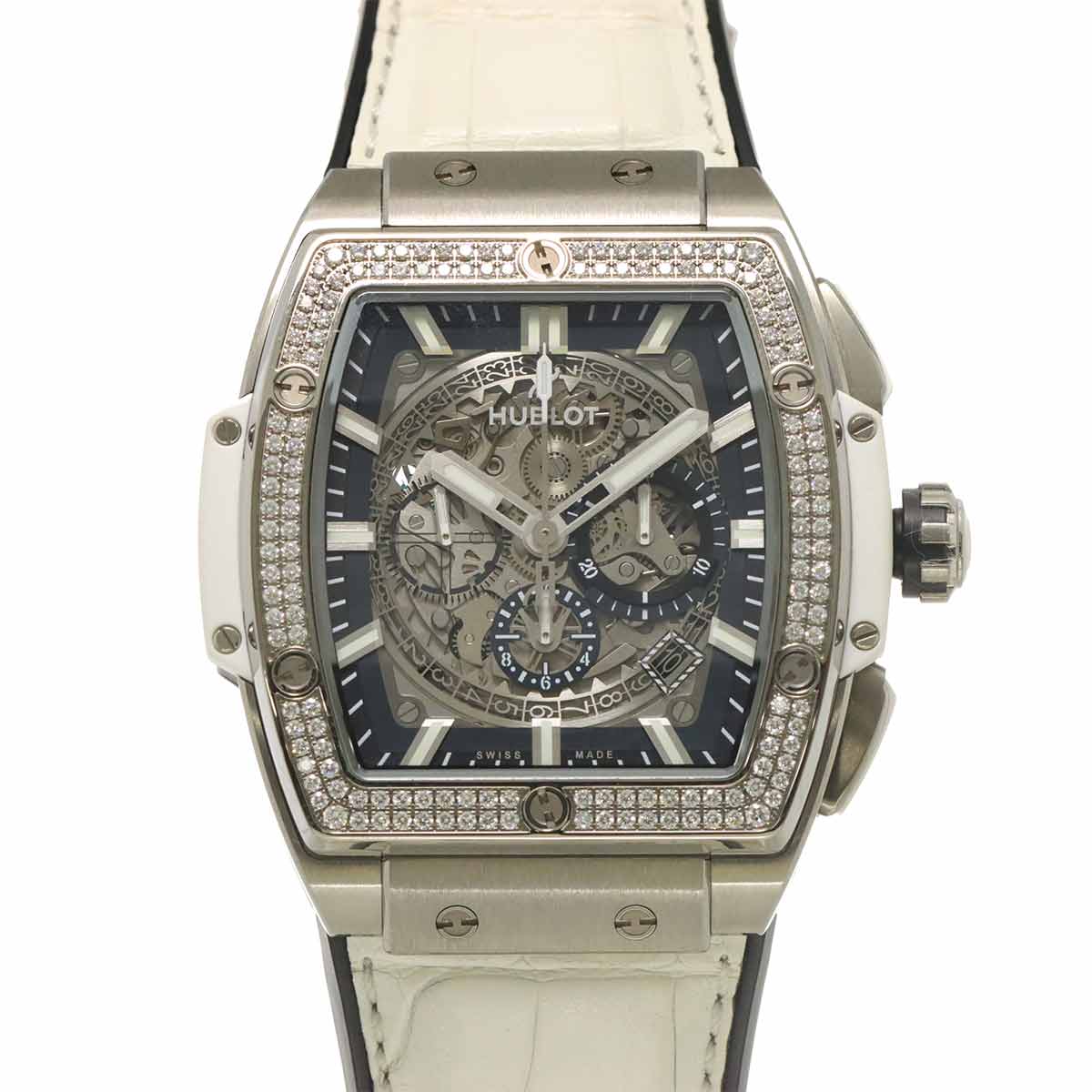 HUBLOT スピリット オブ ビッグバン 601 NE 0172 LR 1104 JPN19 日本限定 ベゼル ダイヤ クロノグラフ メンズ 腕時計 デイト スケルトン オートマ 自動巻き ウォッチ Big Bang ウブロ 90303439