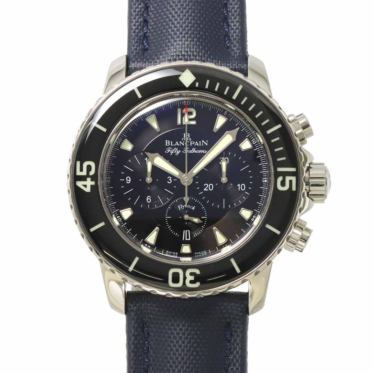 BLANCPAIN フィフティファゾムス クロノグラフ 5085F-1130-52A メンズ 腕時計 デイト ブラック 自動巻き Fiftyfathoms ブランパン 90308057