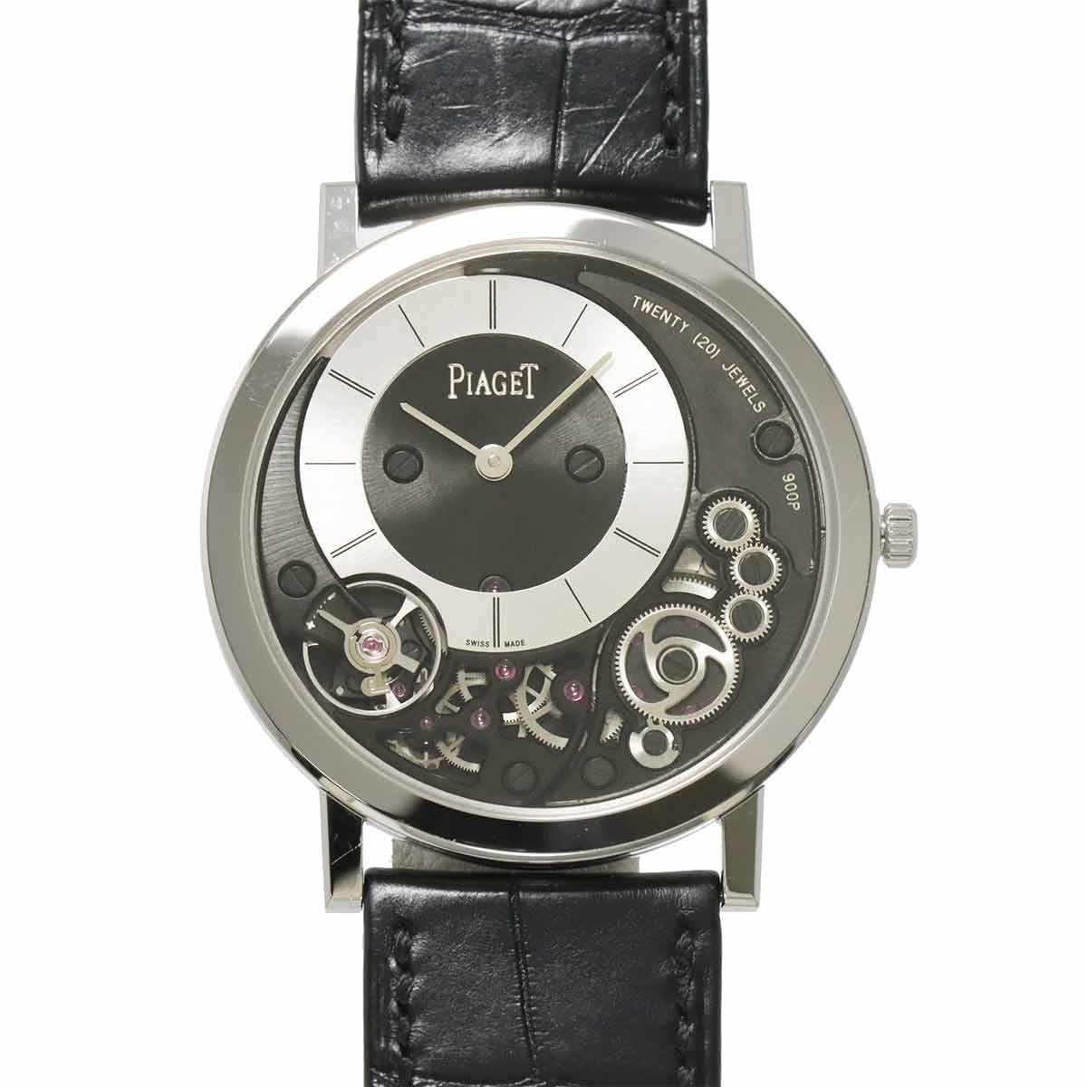 PIAGET アルティプラノ G0A39111 メンズ 腕時計 ブラック K18WG ホワイトゴールド 手巻き ウォッチ Altiplano ピアジェ 90309024