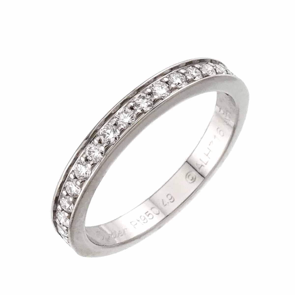 Cartier 1895 #49 リング ダイヤ セミパヴェ Pt プラチナ 指輪 Half Diamond Ring【証明書付き】カルティエ 90306243