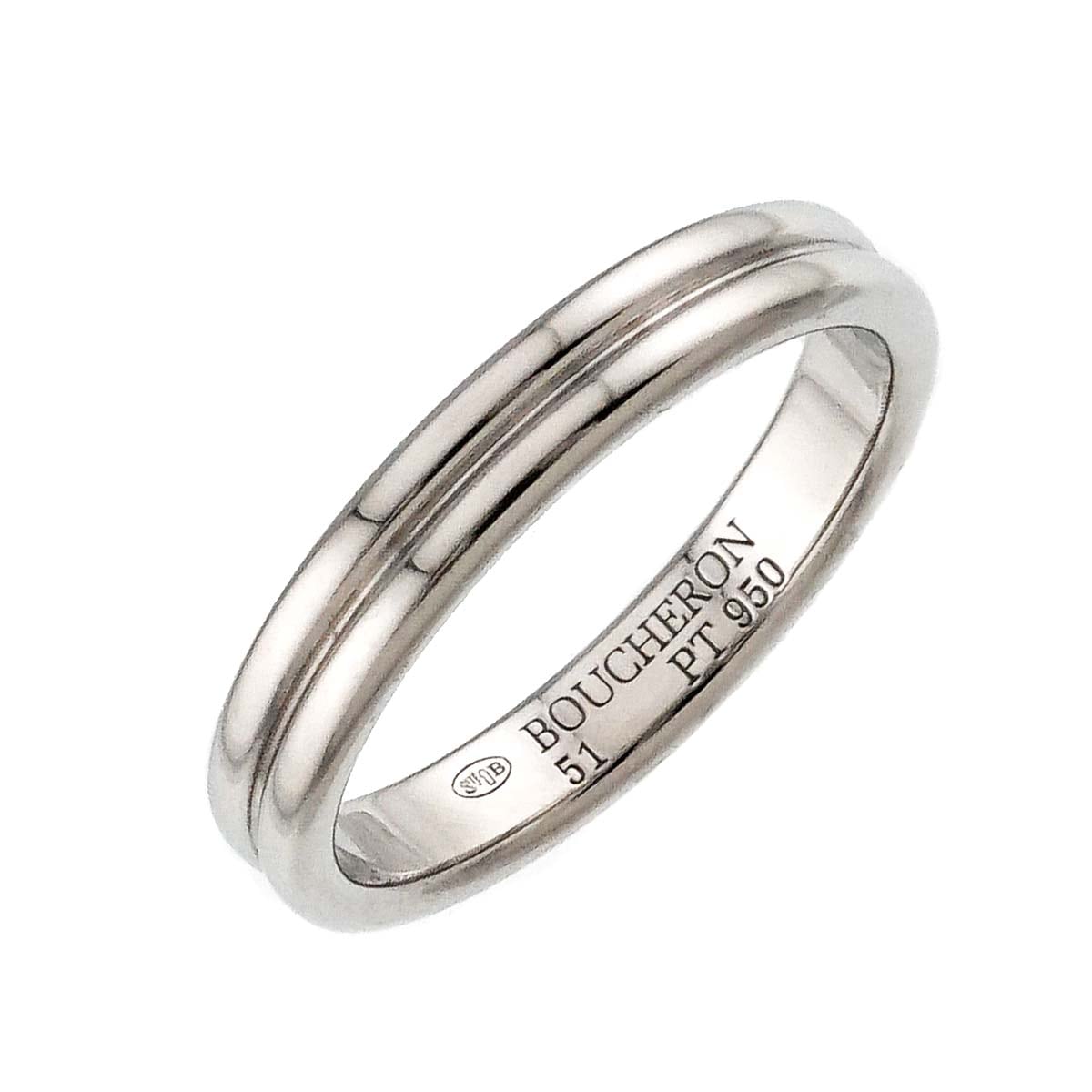 BOUCHERON ゴドロン #51 リング Pt プラチナ 指輪 Godron Ring【証明書付き】ブシュロン 90306259