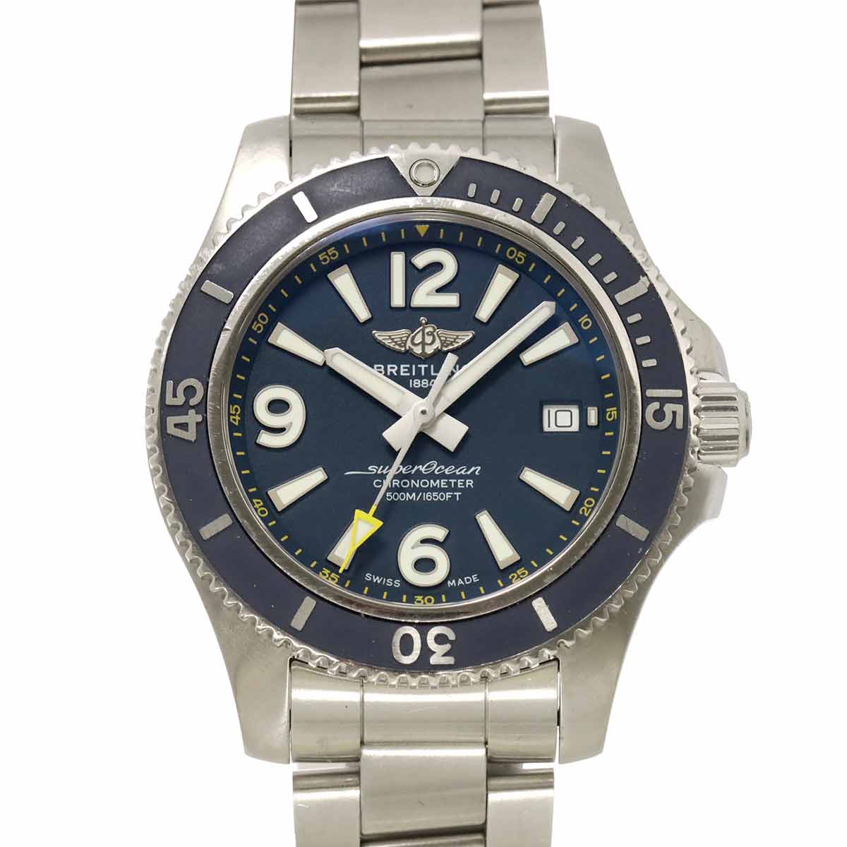 BREITLING スーパーオーシャン 42mm A17366 日本限定300本 メンズ 腕時計 デイト ブルー オートマ 自動巻き ウォッチ Super Ocean ブライトリング 90308559