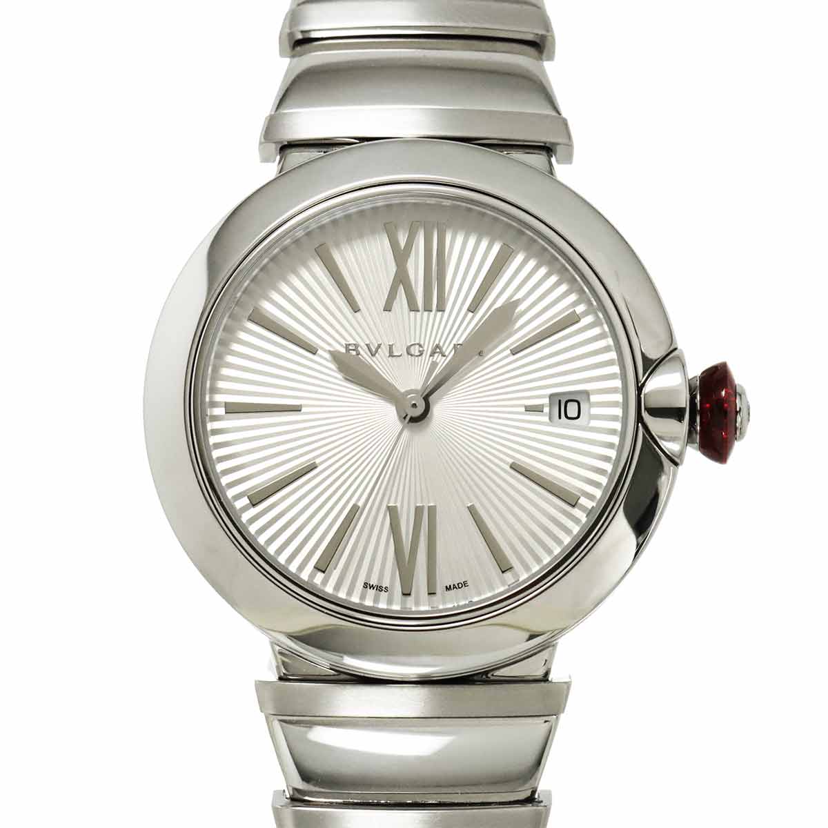 BVLGARI ルチェア LU36S レディース 腕時計 デイト シルバー オートマ 自動巻き ウォッチ Lucea ブルガリ 90309110