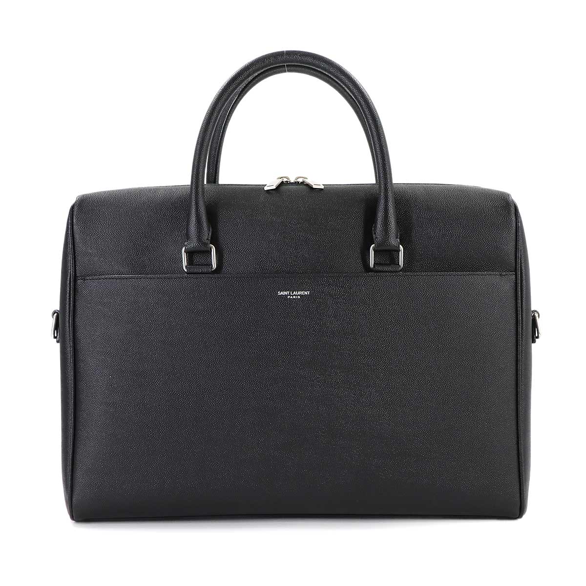 SAINT LAURENT ダッフル ブリーフケース ビジネス バッグ レザー ブラック 625449 Duffle Briefcase サンローラン 90306115