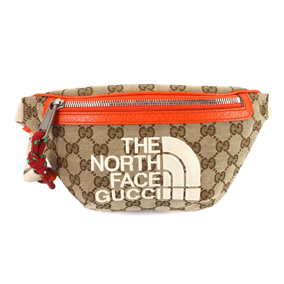 GUCCI GGキャンバス ウエスト ポーチ ボディ バッグ レザー ブラック