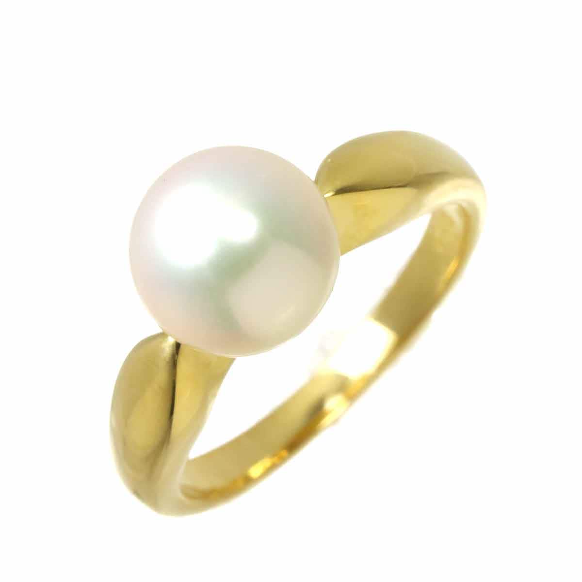 MIKIMOTO 11号 リング アコヤ真珠 8.4mm K18 YG イエローゴールド 750 パール 指輪 Akoya Pearl Ring ミキモト 90305490