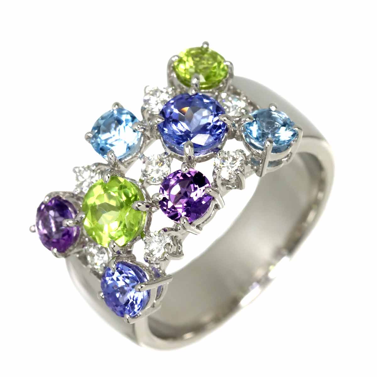 TASAKI 14号 リング マルチストーン ダイヤ 0.29ct K18 WG ホワイトゴールド 750 指輪 Ring 【ソーティング付き】タサキ 90305495