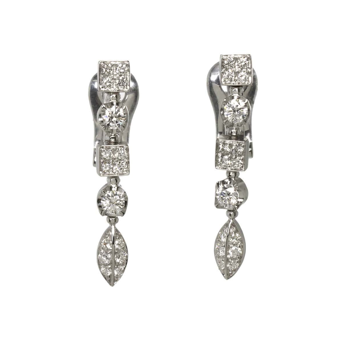 BVLGARI ルチア ダイヤ ピアス K18 WG ホワイトゴールド 750 Earrings Pierced ブルガリ 90305502