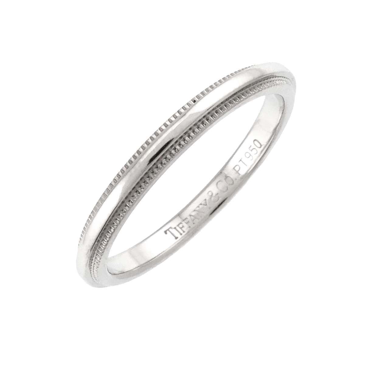 TIFFANY&CO. ミルグレイン 10.5号 リング 幅2mm Pt プラチナ 指輪 トゥギャザー Milgrain Ring ティファニー 90306635