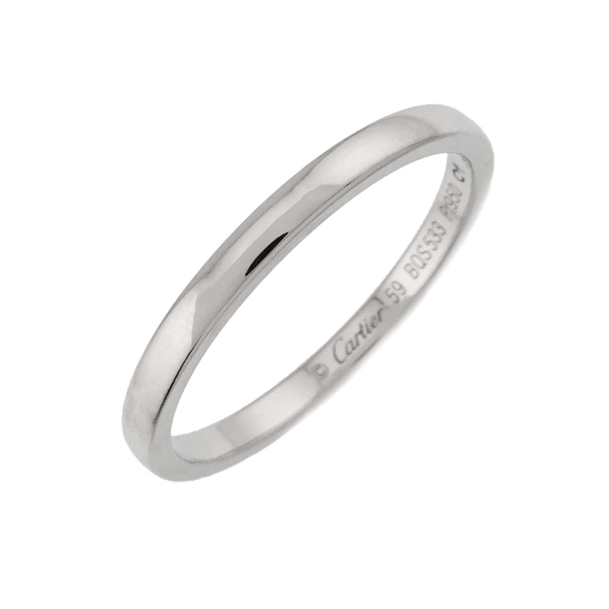 Cartier バレリーナ #59 リング 幅2.1mm Pt プラチナ 指輪 Ballerine Ring カルティエ 90306639