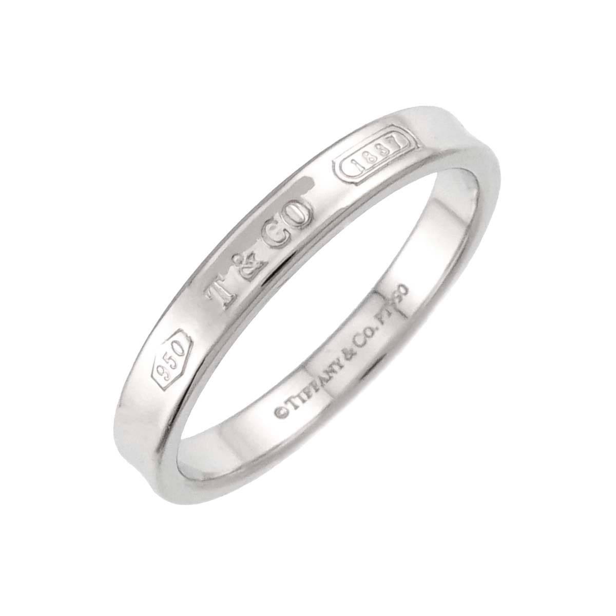 TIFFANY&Co. 1837 ナロー 15.5号 リング 幅3mm Pt プラチナ 指輪 Ring ティファニー 90306905