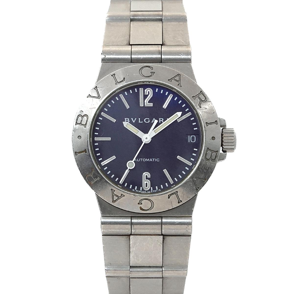 BVLGARI ディアゴノ スポーツ LCV29S レディース 腕時計 デイト ブラック 自動巻き オートマ ウォッチ Diagono ブルガリ 90308862