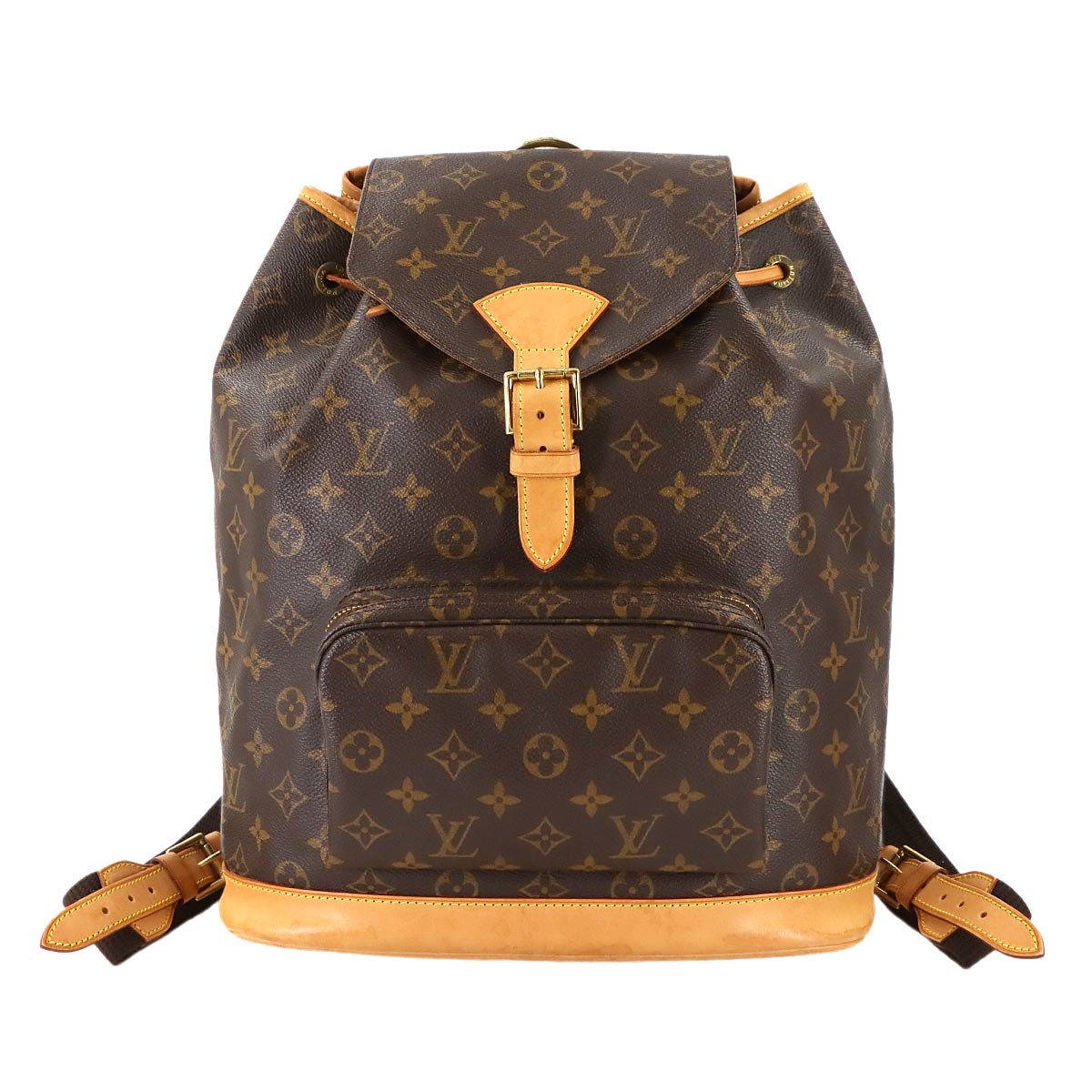 LOUIS VUITTON モノグラム モンスリ GM バックパック リュックサック ブラウン M51135 Montsouris GM　ルイ ヴィトン 90306426