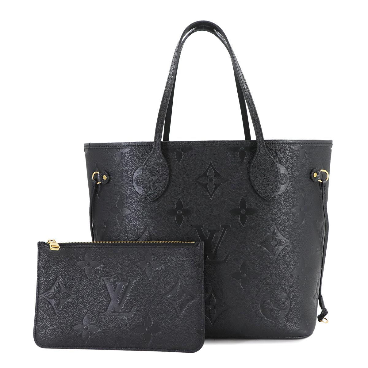 LOUIS VUITTON モノグラム アンプラント ネヴァーフル MM トート バッグ レザー ノワール M45685 RFID ブラック Neverfull MM ルイ ヴィトン 90308624