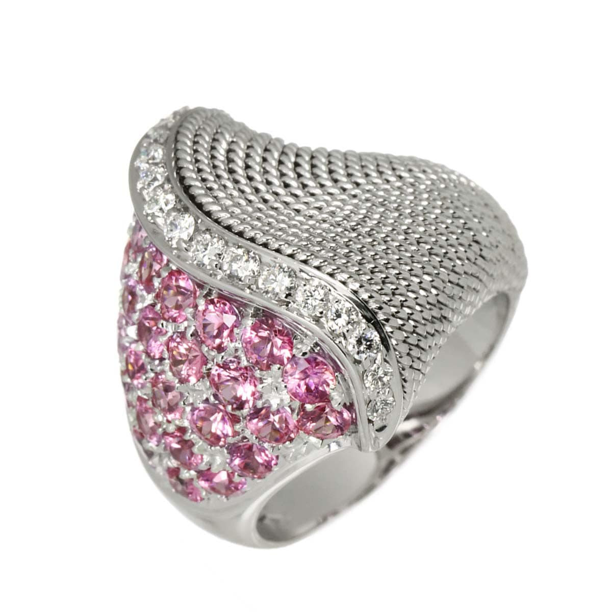 リング 12号 サファイヤ ダイヤ K18 WG ホワイトゴールド 750 指輪 Sapphire Ring 90305534