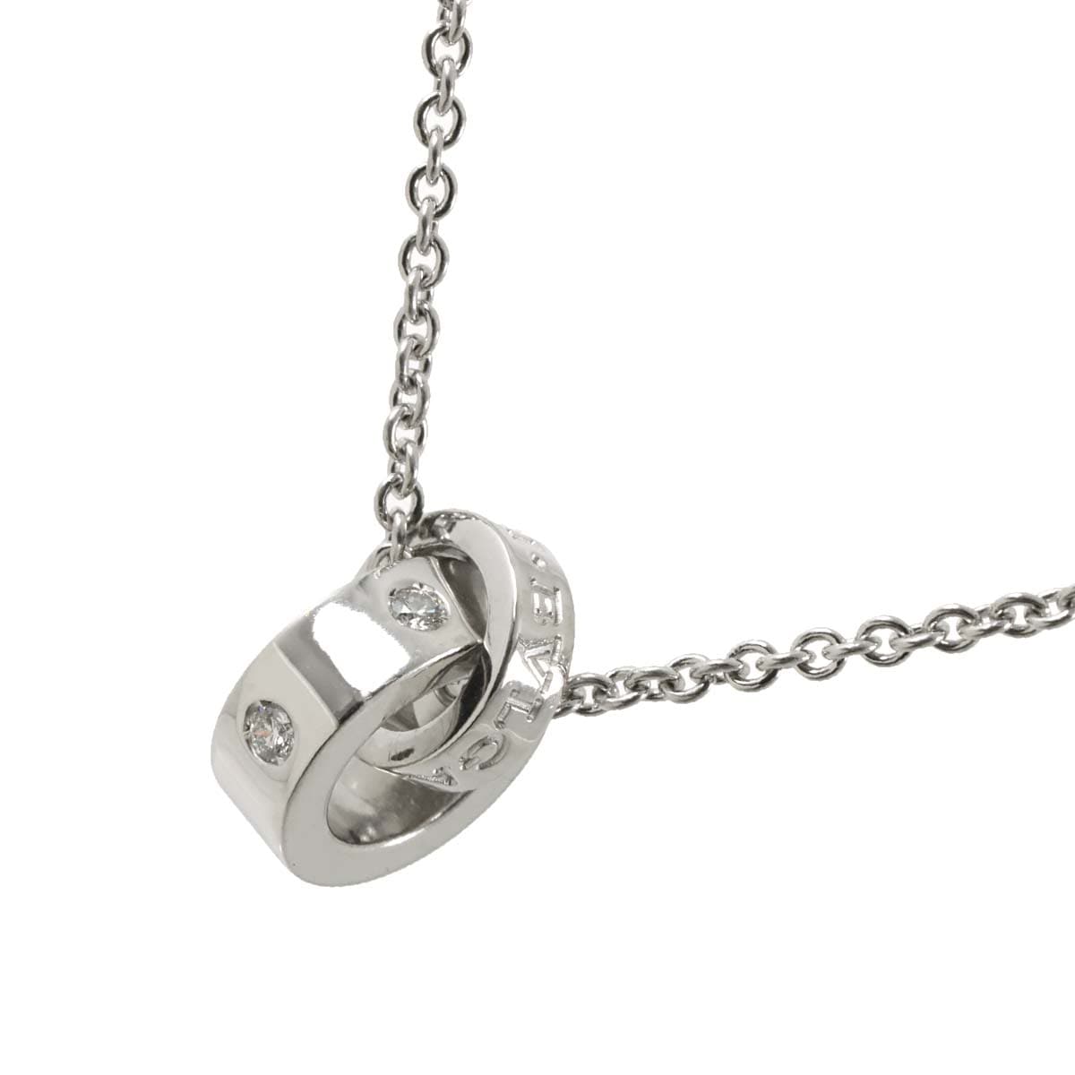 BVLGARI ブルガリブルガリ ダイヤ ネックレス 44cm K18 WG ホワイトゴールド 750 Diamond Necklace【証明書付き】 ブルガリ 90305348