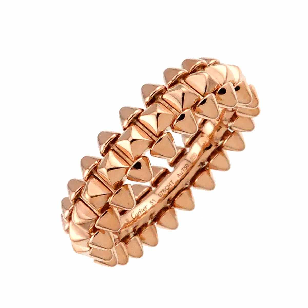 Cartier クラッシュ ドゥ スモール SM #51 リング K18 PG ピンクゴールド 750 指輪 CLASH DE Ring 【証明書付き】カルティエ 90306641