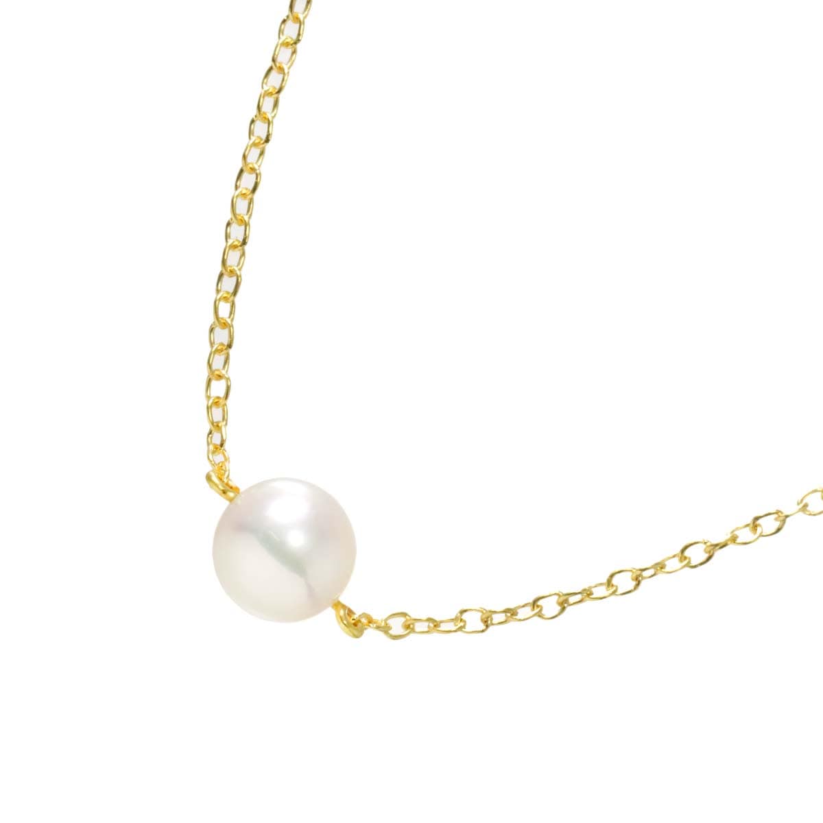 MIKIMOTO アコヤ真珠 6.6mm ネックレス 38cm K18 YG イエローゴールド 750 パール Necklace ミキモト 90306820