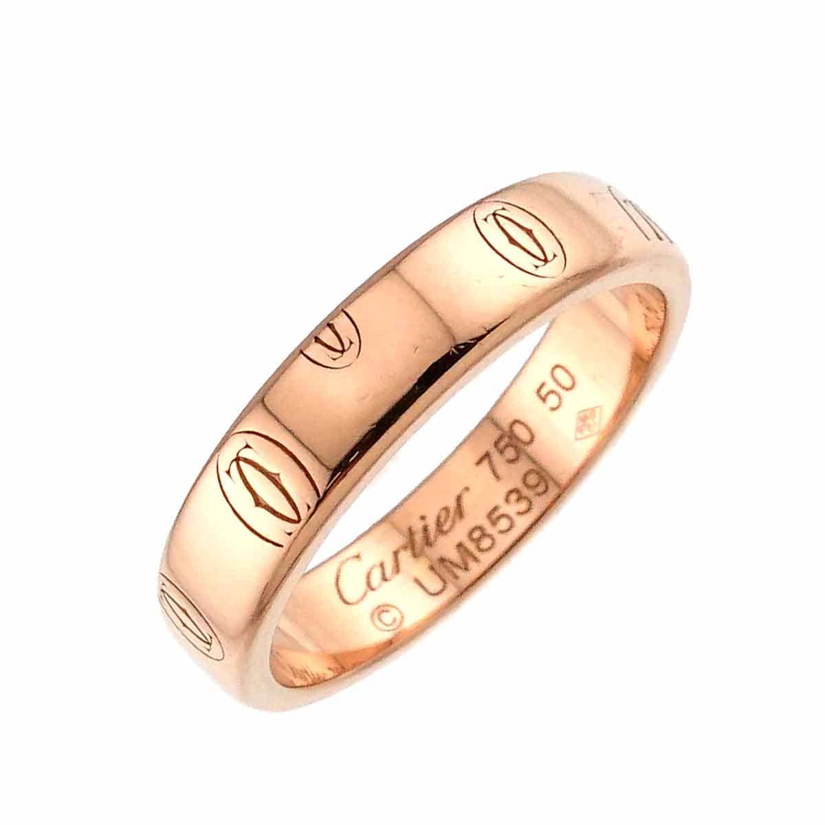 Cartier ハッピーバースデー スモール SM #50 リング K18 PG ピンクゴールド 750 指輪 Happy birthday Ring カルティエ 90307492