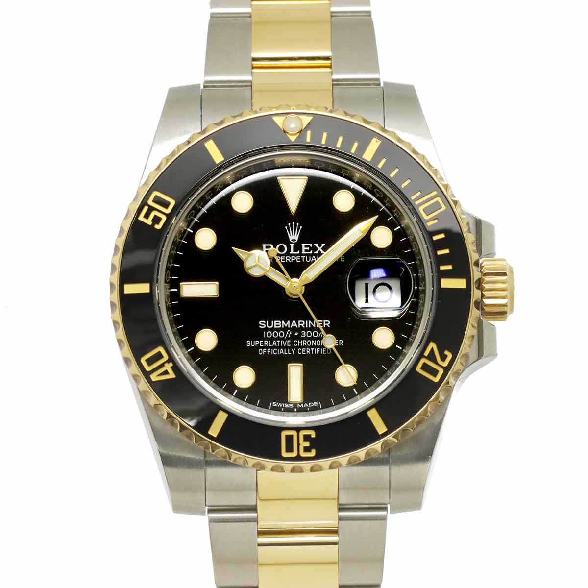 ROLEX サブマリーナ デイト コンビ 116613LN ランダム番 ルーレット メンズ 腕時計 ブラック K18YG イエローゴールド オートマ 自動巻き Submariner ロレックス 90302812