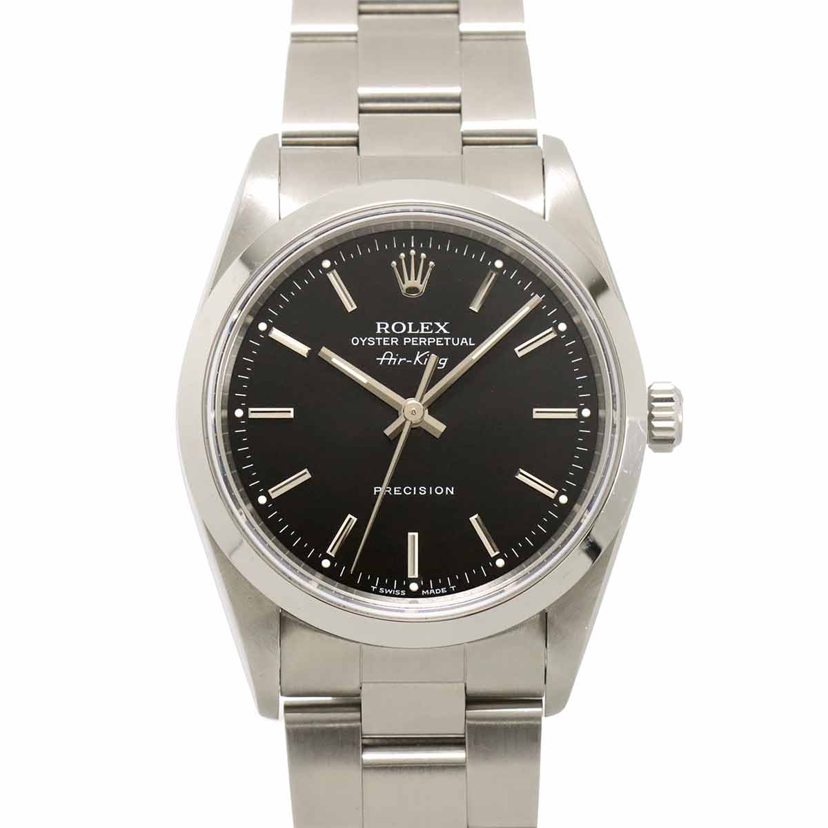 ROLEX エアキング 14000 U番 メンズ 腕時計 ブラック オートマ 自動巻き ウォッチ Air King ロレックス 90308639