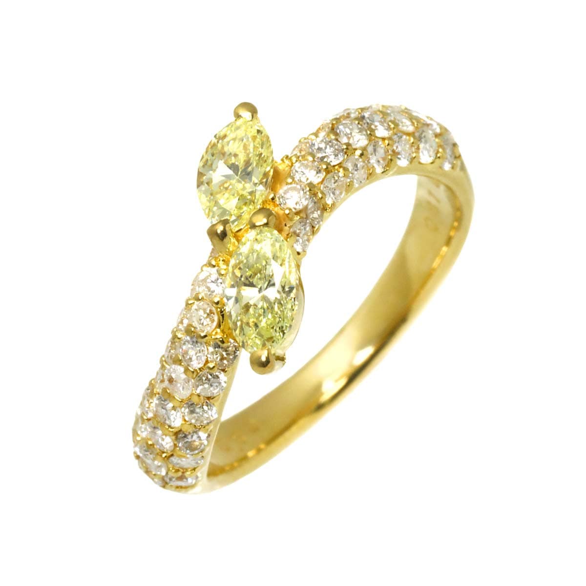 リング 11号 ダイヤ 0.62ct/0.67ct K18 YG イエローゴールド 750 指輪 Diamond Ring 90306789