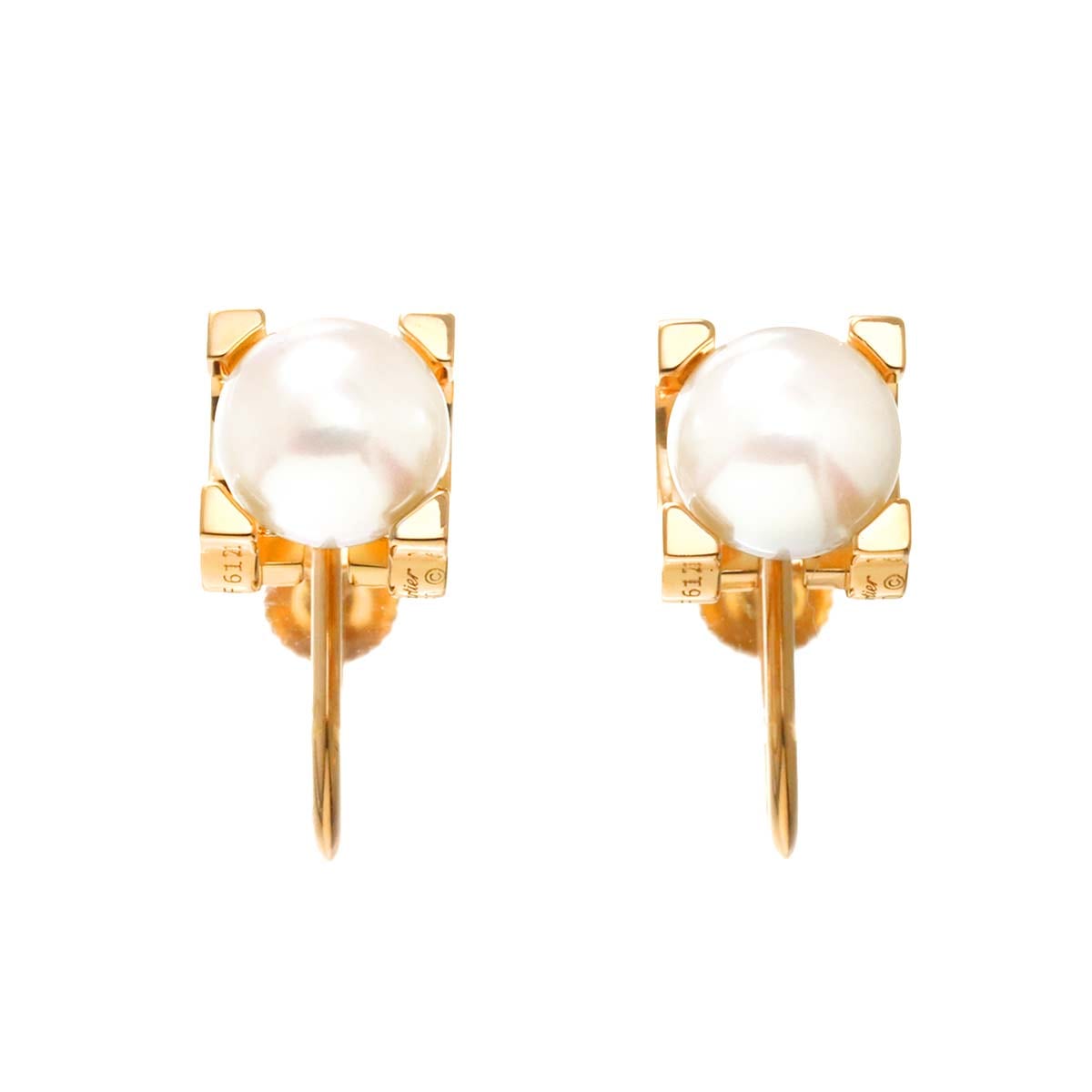 Cartier Cドゥ アコヤ真珠 6.5mm イヤリング K18 PG ピンクゴールド 750 Earrings カルティエ 90305369