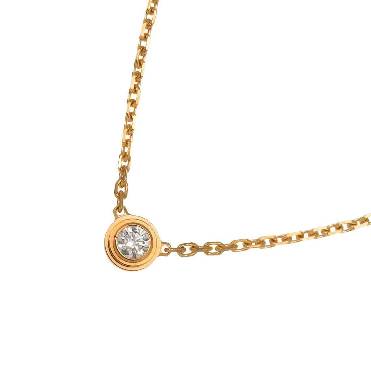 Cartier ダムール ダイヤ ネックレス XS 41cm K18 PG ピンクゴールド 750 ディアマン d Amour Necklace【証明書付き】カルティエ 90306796