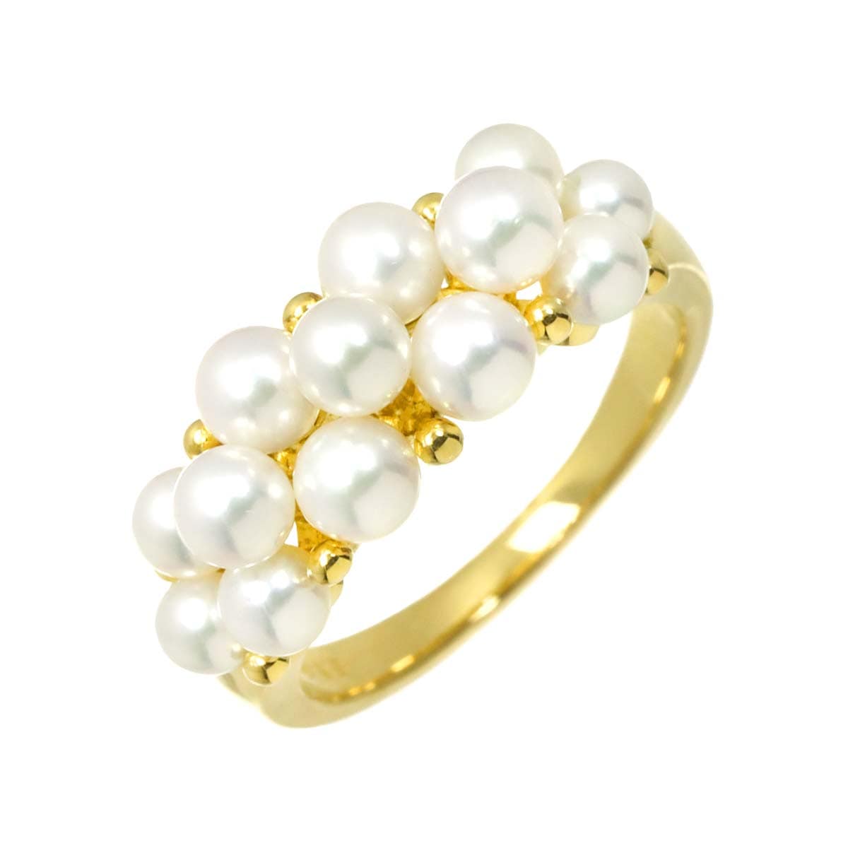 MIKIMOTO 13号 リング ベビーパール 4.0-3.3mm K18 YG イエローゴールド 750 真珠 指輪 Baby Pearl Ring ミキモト 90306911