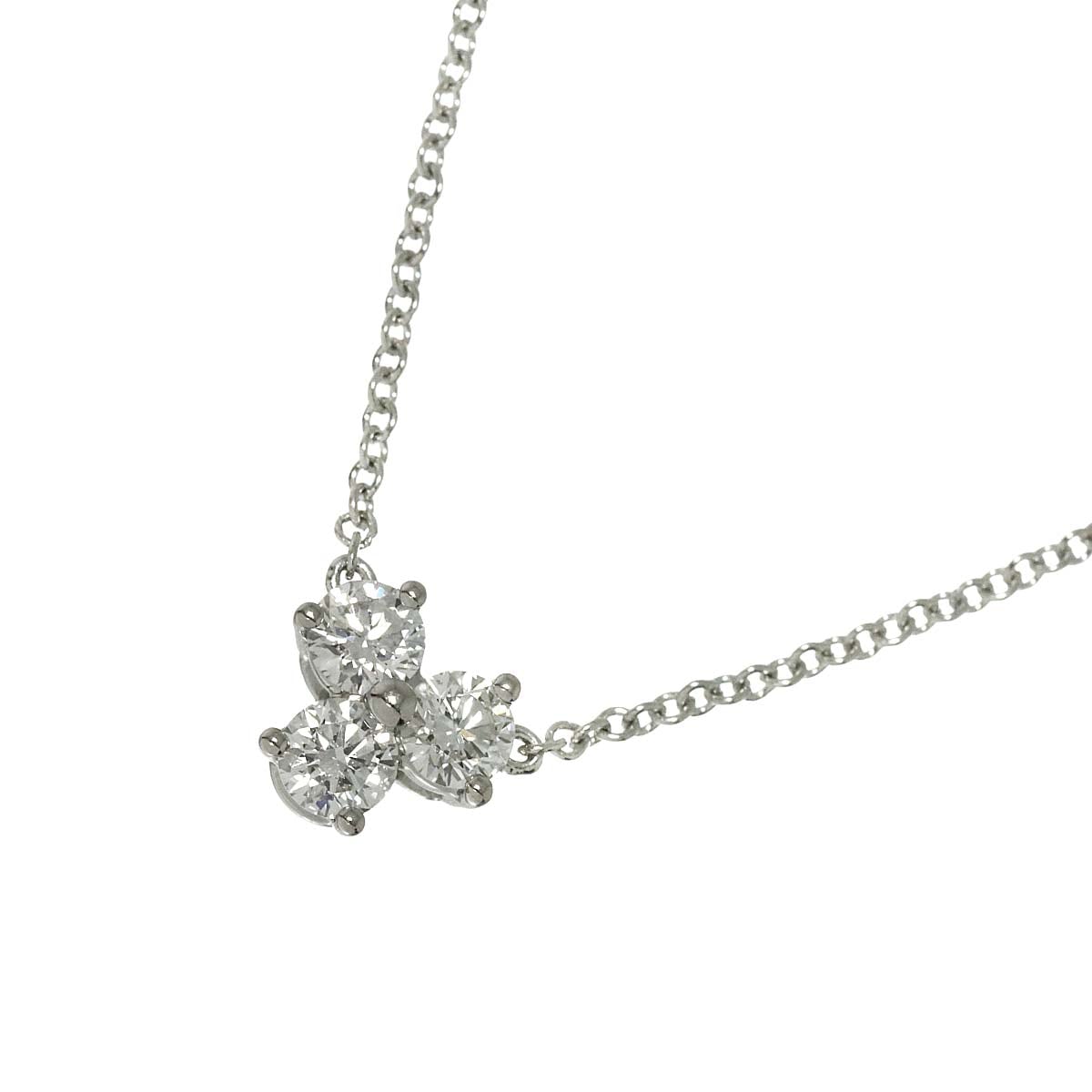 TIFFANY&CO. アリア ダイヤ 3P ネックレス 40cm Pt プラチナ Aria Diamond Necklace ティファニー 90308106