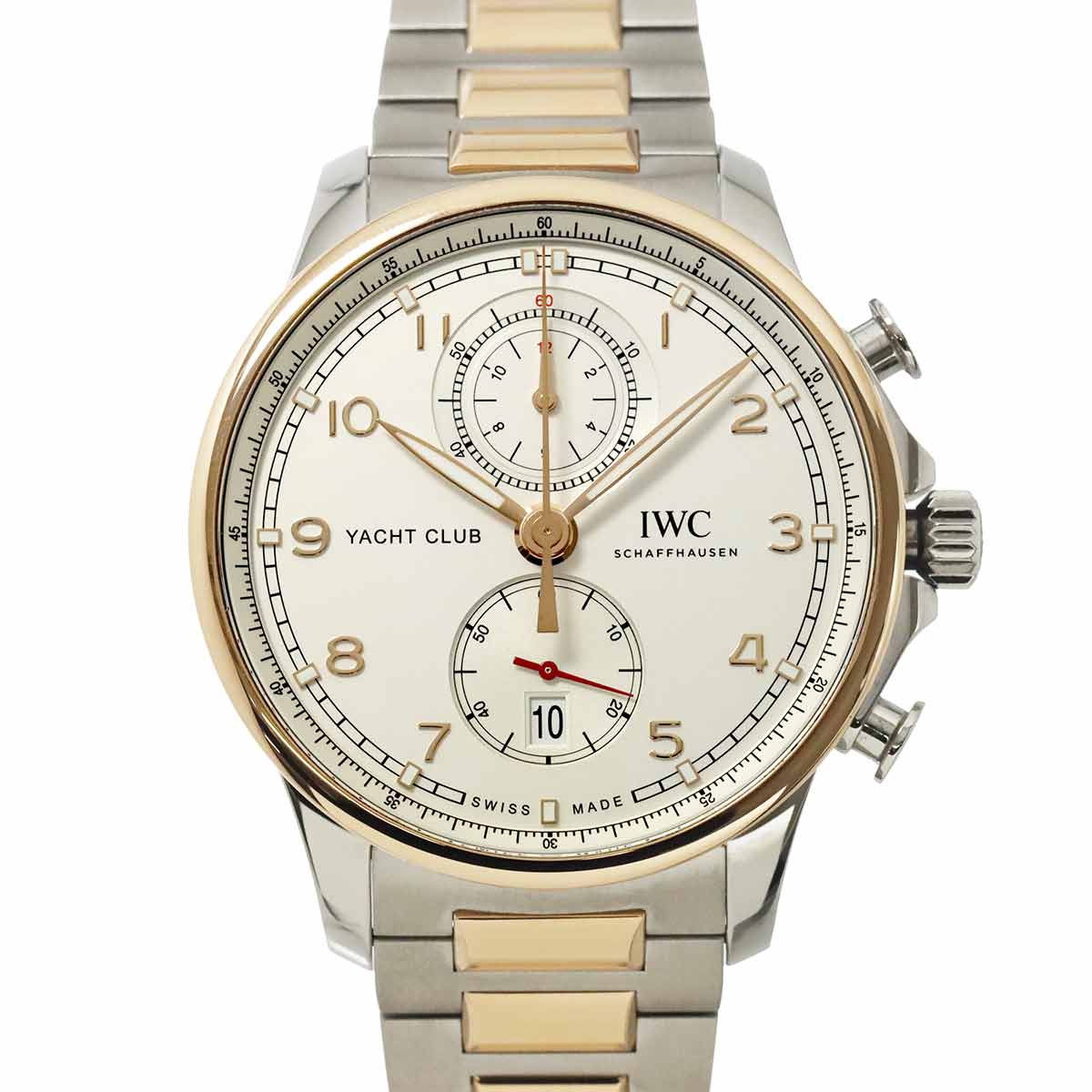 IWC ポルトギーゼ ヨットクラブ クロノグラフ コンビ IW390703 メンズ 腕時計 デイト シルバー K18PG ピンクゴールド 自動巻き インターナショナル ウォッチ カンパニー Portuguese 90303441