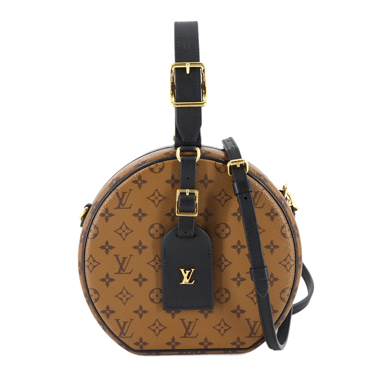 LOUIS VUITTON モノグラム リバース プティット ボワット シャポー 2way ハンド ショルダー バッグ M43510 Petite Boite Chapeau ルイ ヴィトン 90306308