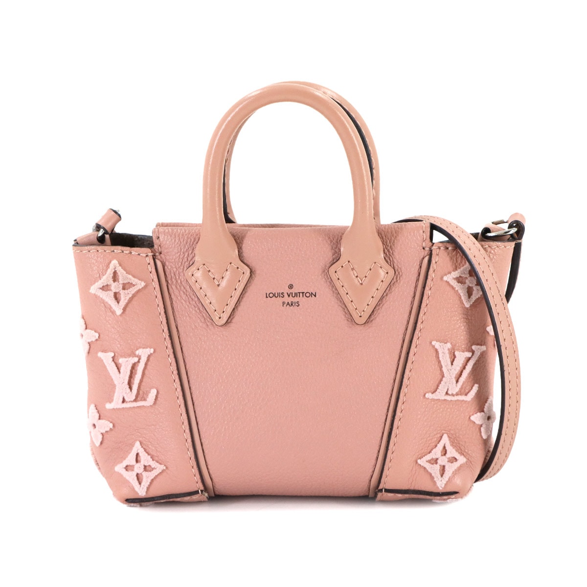 LOUIS VUITTON モノグラム ヴェルール ナノ W 2way ショルダー ハンド バッグ ヴォーカシミールレザー マグノリア M61257 Nano W ルイ ヴィトン 90306319