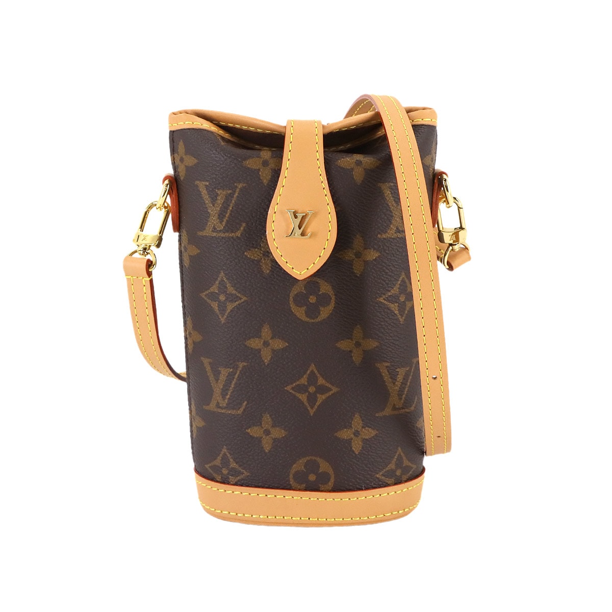 LOUIS VUITTON モノグラム フォールド ミー ポーチ ショルダー バッグ ブラウン M80874 RFID Fold Me Pouch ルイ ヴィトン 90306363