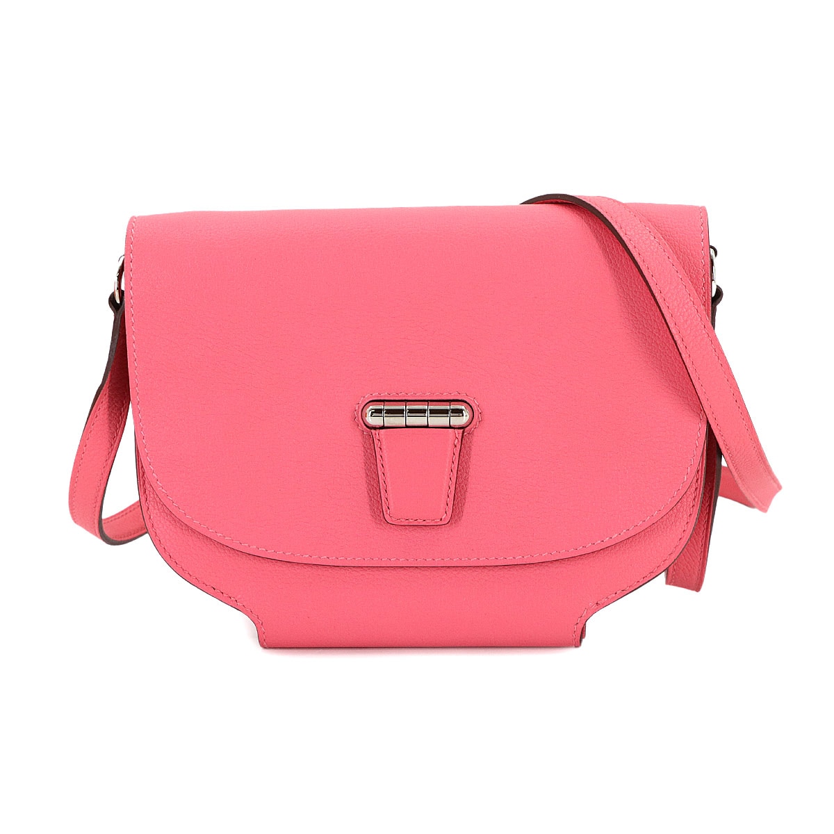 HERMES ミニ コンヴォワイユール ショルダー ウォレット 二つ折り 長財布 エバーカラー ローズリップスティック A刻印 Mini Convoyeur エルメス 90307165