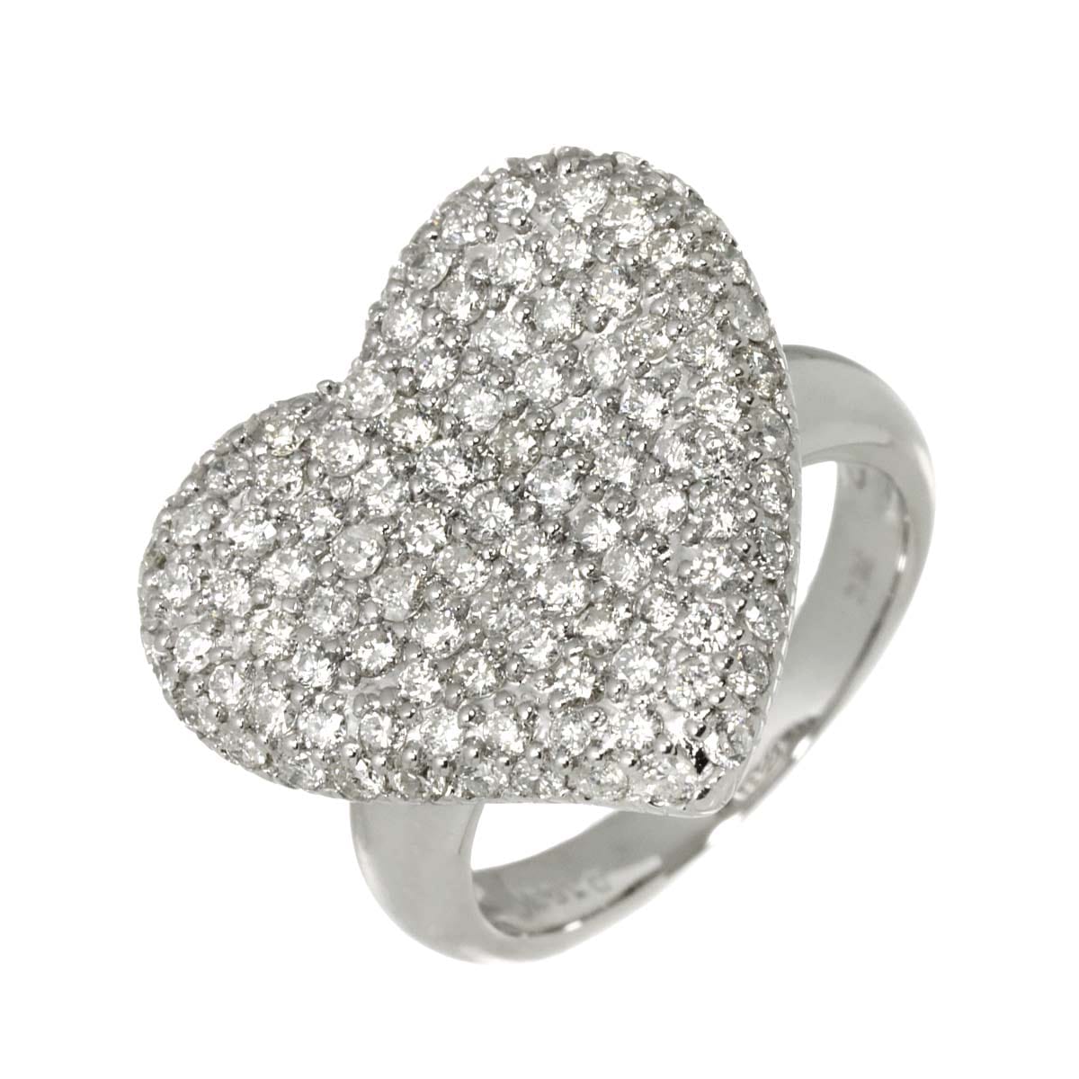 リング 12号 ダイヤ 1.63ct K18 WG ホワイトゴールド 750 指輪 Diamond Ring 90304592