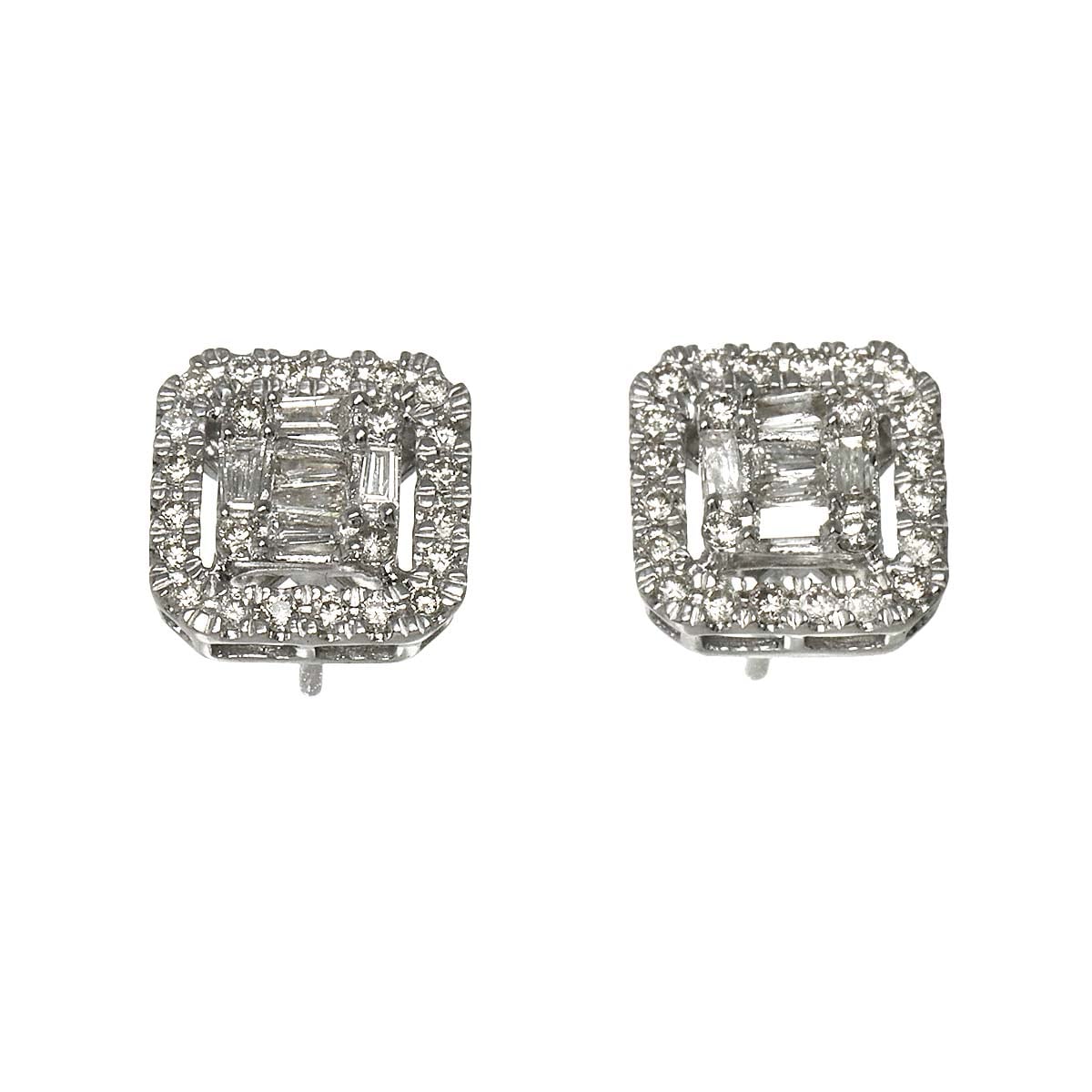 ダイヤ 0.20ct/0.20ct ピアス K18 WG  ホワイトゴールド 750 Diamond Earrings Pierced 90304619