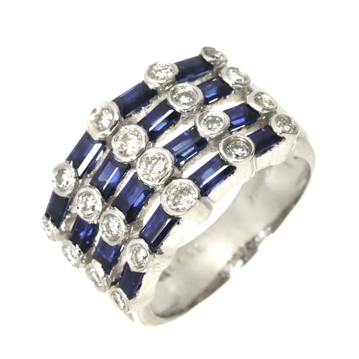 リング 11.5号 サファイヤ 2.02ct ダイヤ 0.52ct Pt プラチナ 指輪 Sapphire Ring 90305575