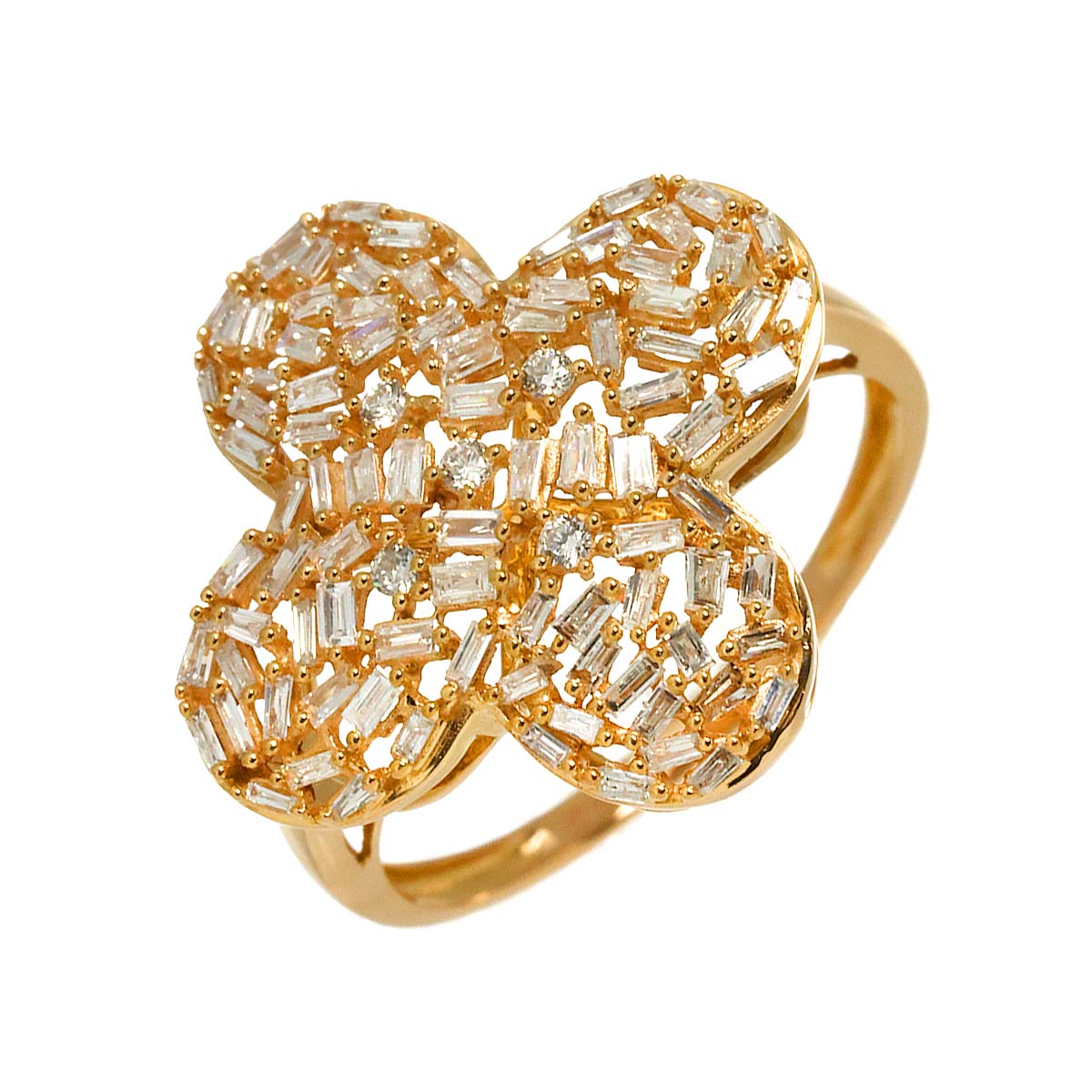 リング 16号 ダイヤ 0.50ct K18 PG ピンクゴールド 750 指輪 Diamond Ring 90306934