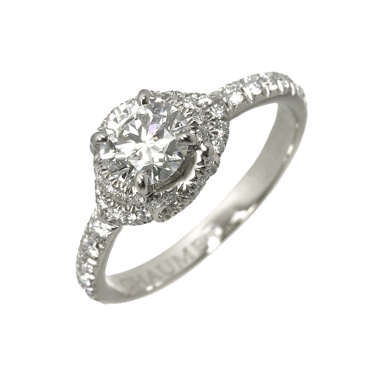 CHAUMET リアン ダムール ソリテール ダイヤ 0.70ct G/VS2/3EX 10号 リング Pt プラチナ Liens Damour Ring【証明書・鑑定書付き】ショーメ 90306253