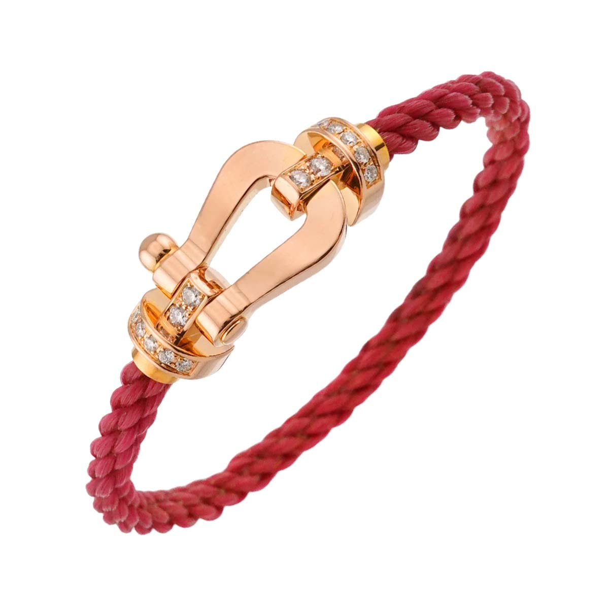 FRED フォース10 LM ハーフ ダイヤ ブレスレット #15 K18 PG ピンクゴールド ケーブル 750 Force 10 Diamond Bracelet【証明書付き】 フレッド 90307421