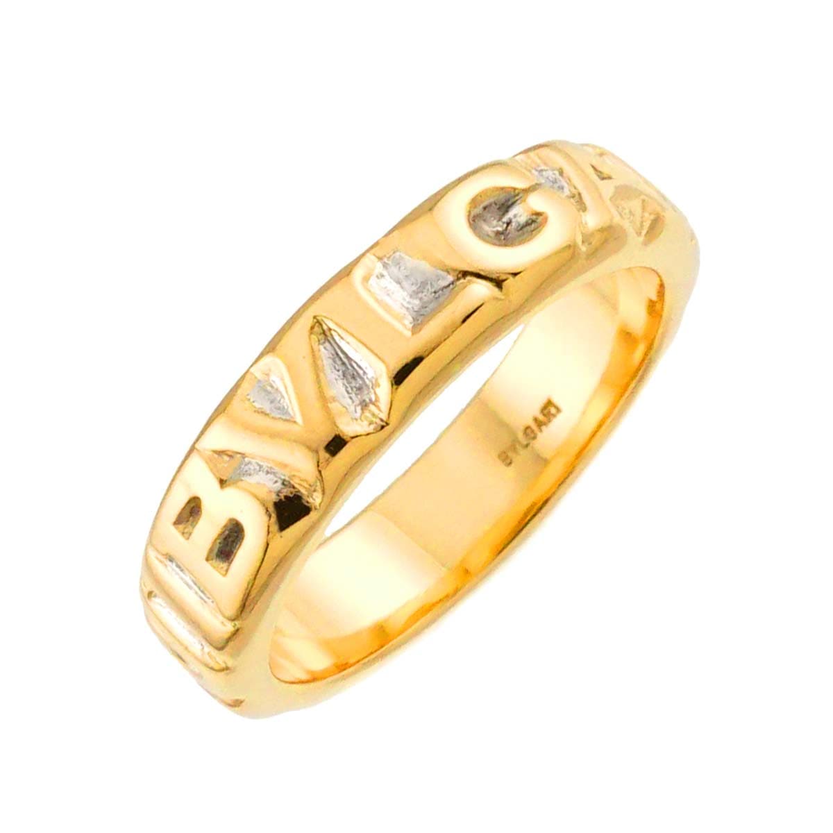 BVLGARI ロゴ 9号 リング K18 YG 750 指輪 Logo Ring ブルガリ 90307441