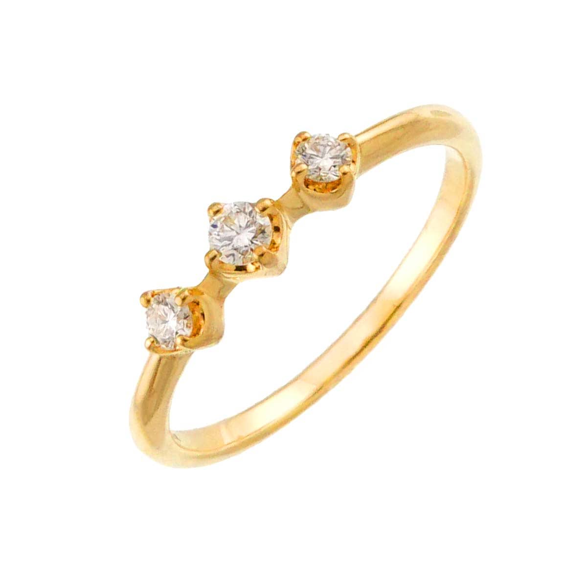 Ponte Vecchio 11号 リング ダイヤ 0.12ct K18 YG イエローゴールド 750 指輪  Diamond Ring ポンテヴェキオ 90307744