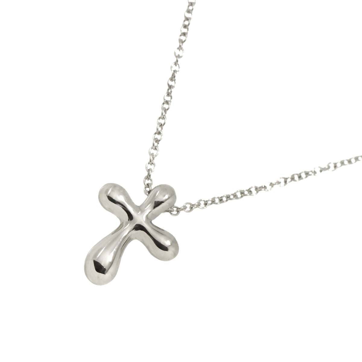 TIFFANY&Co. クロス ネックレス 41cm Pt プラチナ Necklace ティファニー 90307962