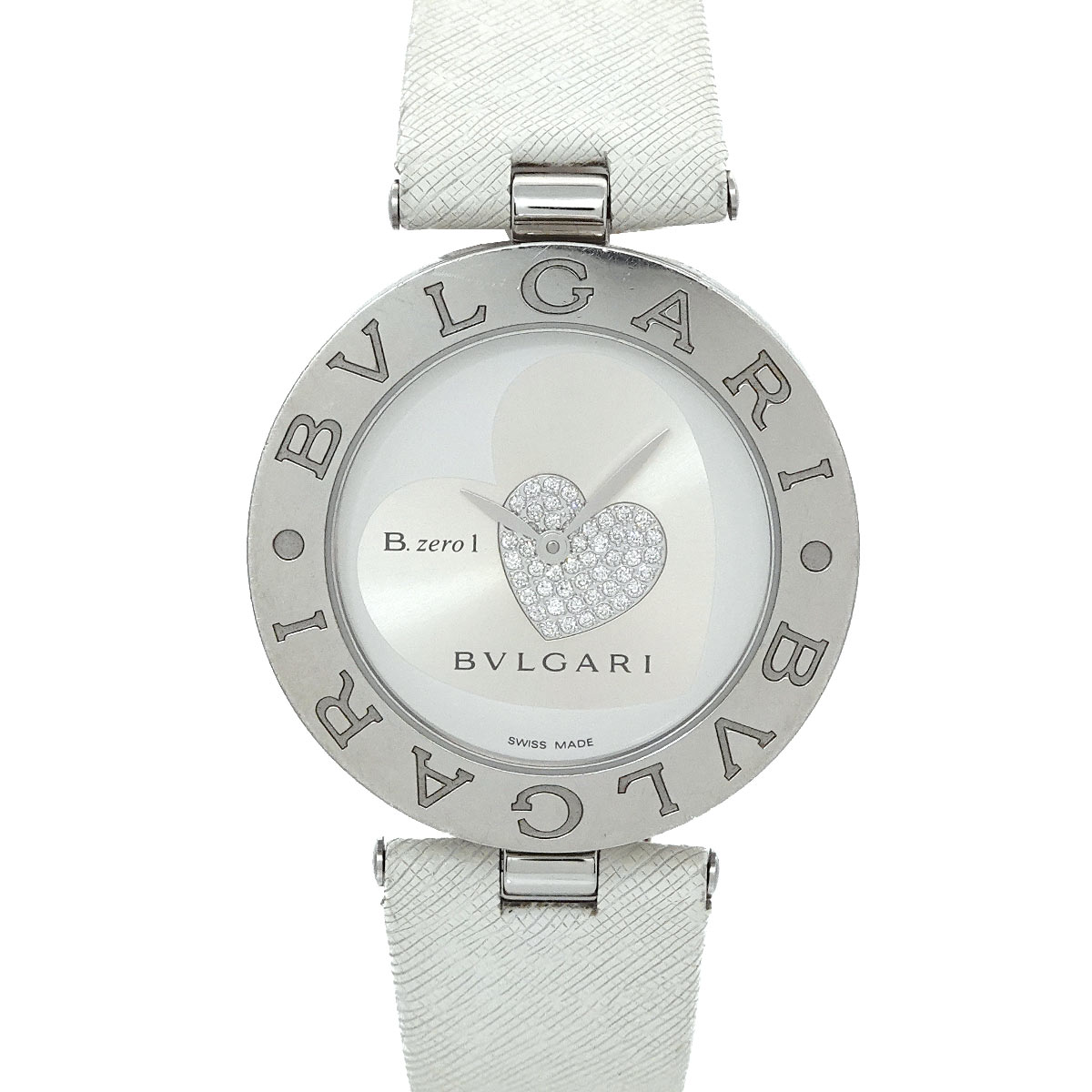 BVLGARI ビーゼロワン ダブルハート BZ35S レディース 腕時計 ダイヤモンド シルバー クォーツ ウォッチ B-zero 1 ブルガリ 90307687