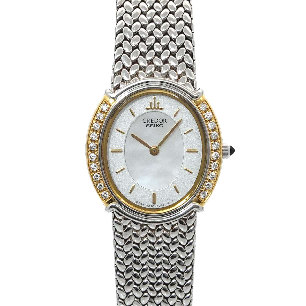 SEIKO クレドール コンビ GSWE984 レディース 腕時計 5A70 3000 ベゼルダイヤ K18YG イエローゴールド クォーツ ウォッチ Credor セイコー 90308872