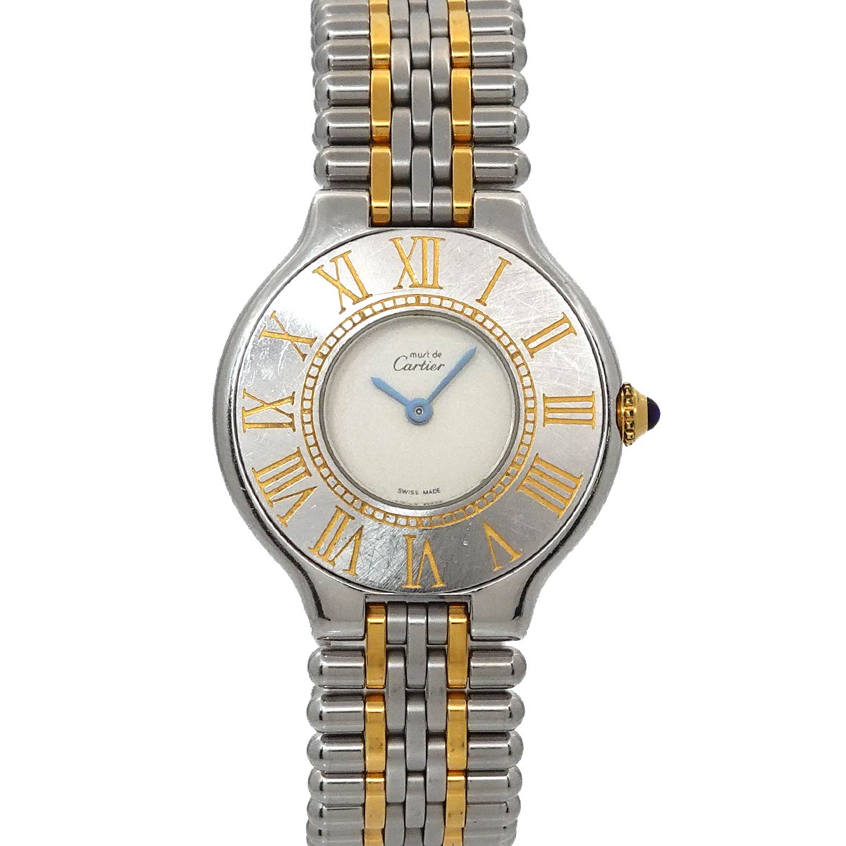 Cartier マスト21 ヴァンティアン コンビ W10051F4 ヴィンテージ レディース 腕時計 アイボリー クォーツ ウォッチ カルティエ 90309045