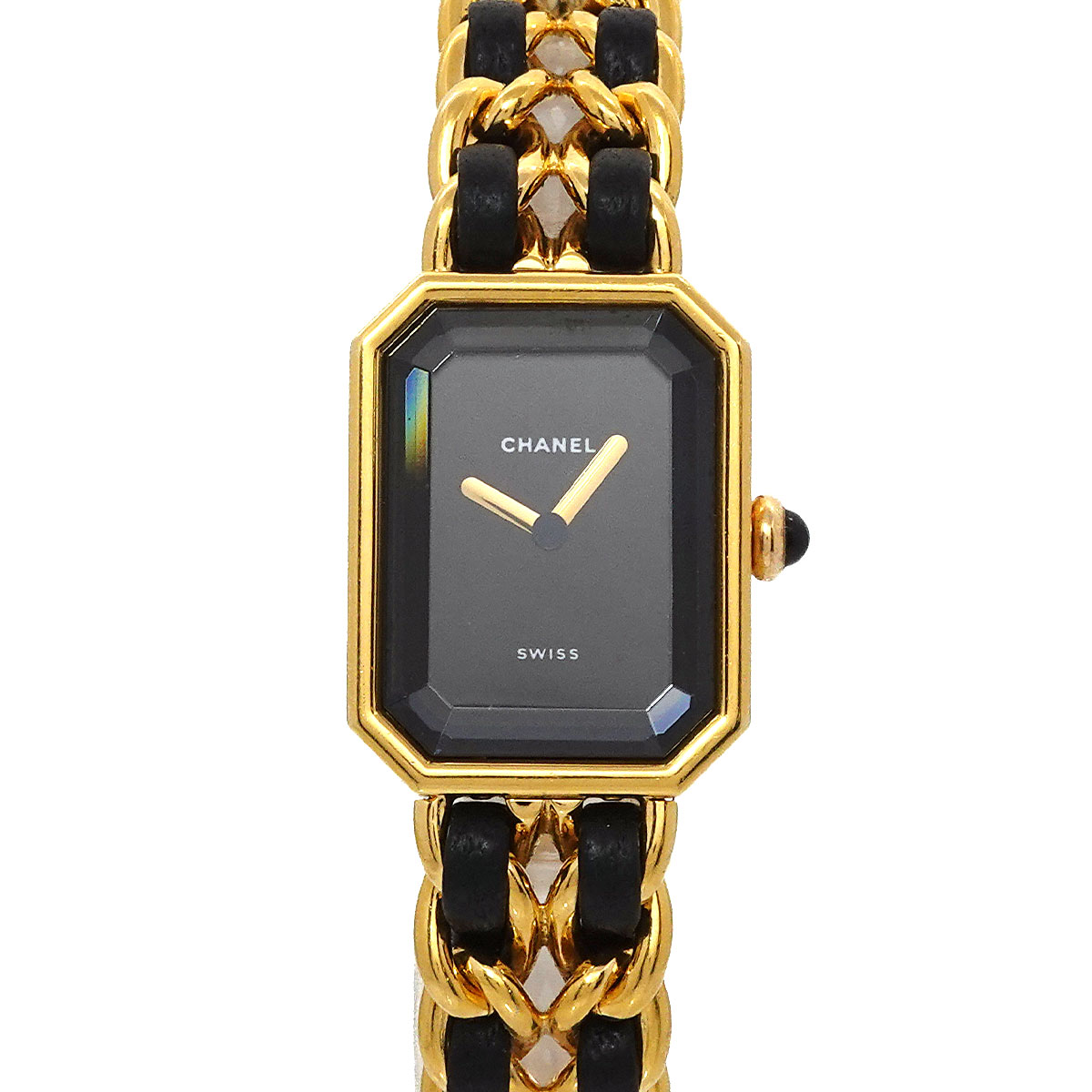CHANEL プルミエール Lサイズ H0001 ヴィンテージ レディース 腕時計 ブラック ゴールド クォーツ ウォッチ Premiere シャネル 90309595
