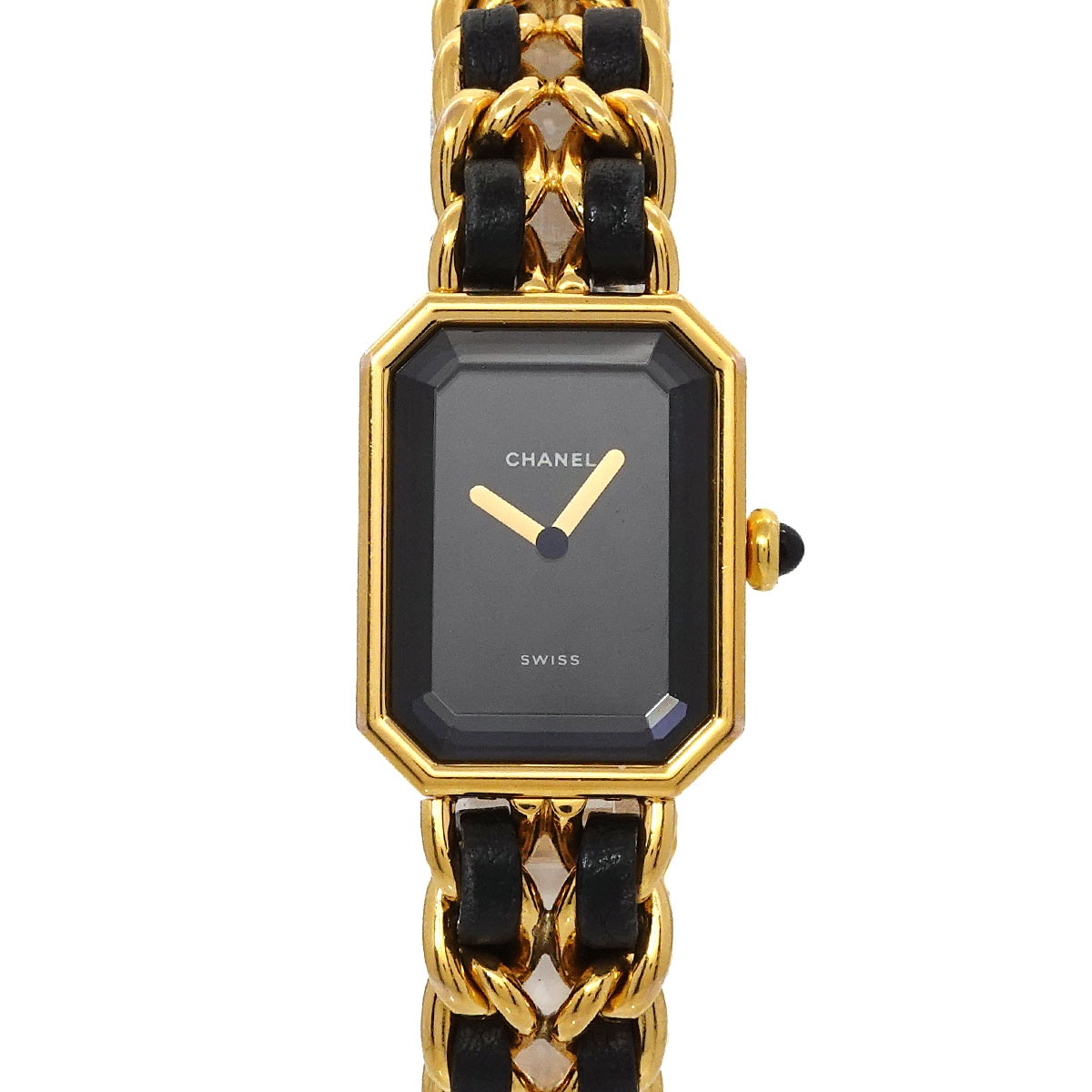 CHANEL プルミエール Lサイズ H0001 ヴィンテージ レディース 腕時計 ブラック ゴールド クォーツ ウォッチ Premiere シャネル 90309598
